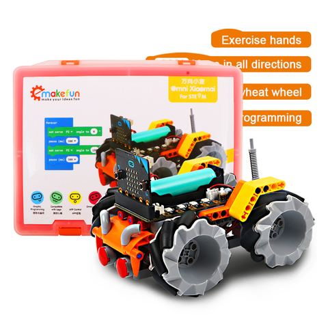 Kit de voiture Robot intelligent Xiaomai pour Micro: kit éducatif de robotique de bit, programmation de Makecode de soutien, APP et télécommande infrarouge ► Photo 1/6