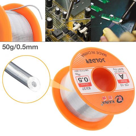 63/37 50g 0.5-1.5mm bobine de fil d'étain de soudure de noyau de colophane non propre avec le Flux 2% et le bas Point de fusion pour le fer à souder électrique ► Photo 1/6