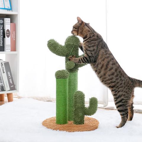 Jouets d'arbre de chat d'animal de compagnie d'arbre de Cactus de chat de livraison directe avec des poteaux de griffoir de boule ► Photo 1/5