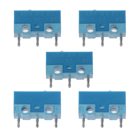 HUANO-Micro interrupteur de souris | Livraison directe, 5 pièces d'origine, coque blanche points bleu 0,74n, en alliage d'argent, 20 Millions de vie ► Photo 1/6