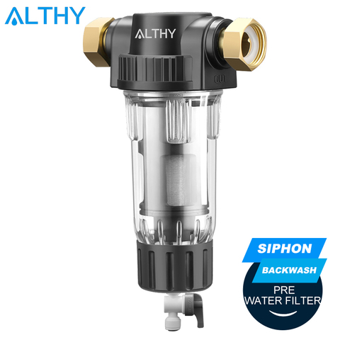 ALTHY – pré-filtre pour toute la maison, système de purification Central, Siphon, lavage à contre-courant, maille en acier inoxydable 316, 40 microns ► Photo 1/6