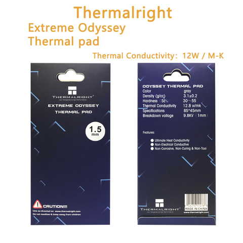 Thermalright – tampon thermique en Silicone Extreme Odyssey, 12.5W/mK, Non conducteur, pour GPU, RAM, carte mère, SSD, 85x45mm ► Photo 1/6