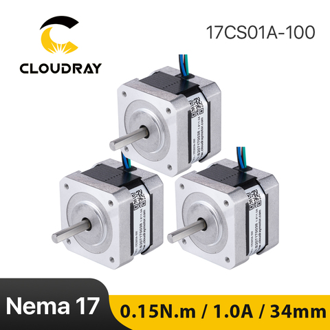 Moteur pas à pas nema 17 42mm 15Ncm 1A 2 phases (17CS01A-100)4 fils pour imprimante 3D CNC XYZ, 3 pièces ► Photo 1/6