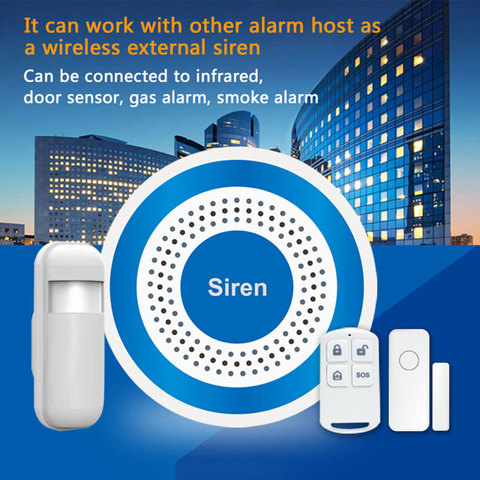 YAOSHENG – sirène intérieure sans fil 433mhz, son et lumière, peut fonctionner comme un hôte d'alarme autonome, sirène de Police, système d'alarme domestique Gsm ► Photo 1/5