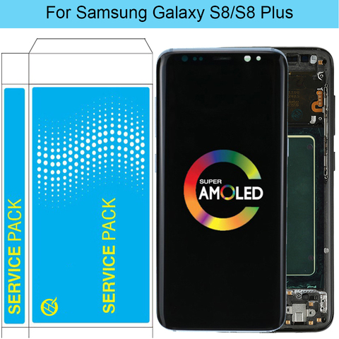 LCD S8 d'origine pour Samsung Galaxy S8 Plus écran LCD avec cadre AMOLED S8 G950F G950A écran d'affichage S8 Plus G955F G955A LCD ► Photo 1/4