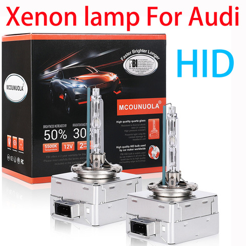 Ampoules au xénon HID pour phares de voiture Audi A1/A3/S3/A4/S4/A5/S5/RS5/A6/S6/RS6/A7, 2 pièces s7/A8/Q3/Q5/Q7 ► Photo 1/6