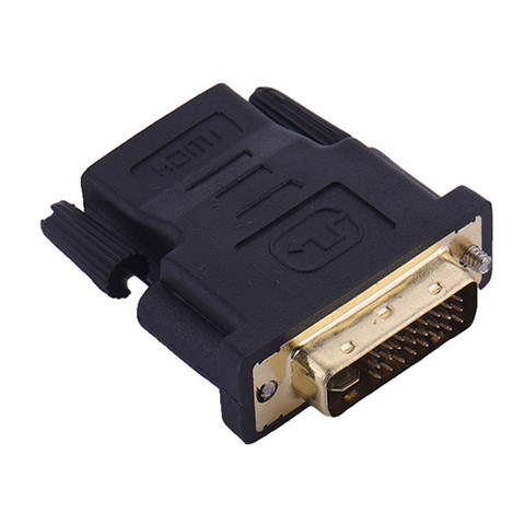 HDMI vers DVI convertisseur DVI 24 + 5 mâle vers HDMI adaptateur femelle plaqué or 1080P DC1A pour HDTV LCD DVI-I Extender HDMI câble adaptateur ► Photo 1/5