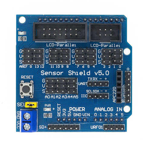 Carte d'extension de bouclier de capteur V5.0 pour blocs de construction électroniques arduino, accessoires de robot, carte d'extension de bouclier de capteur V5 ► Photo 1/6