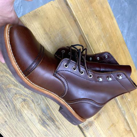 YQ8111 – tornade rouge taille 35-49, Super qualité, cuir de vachette véritable, bottes américaines soudées à la main, Service sur mesure ► Photo 1/6