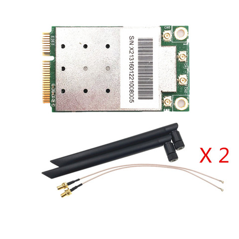 Broadcom – Mini carte WiFi PCIe 2.4/5Ghz, 802/MU-MIMO. 11AC/A/B/G/N, 4x4, 2.2Gbps, BCM43465 ► Photo 1/5