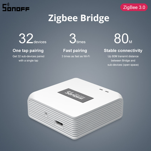 SONOFF ZBBridge Smart Zigbee pont Zigbee 3.0 APP télécommande sans fil Smart Home Bridge fonctionne avec Alexa Google Home ► Photo 1/6