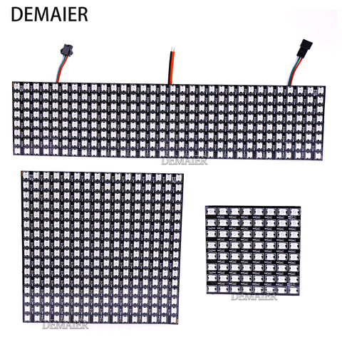 Panneau d'affichage Flexible WS2812B, pixels 8x8, 16x16, 8x32 SK6812, panneau d'affichage numérique Flexible, bricolage soi-même, DC5V ► Photo 1/6