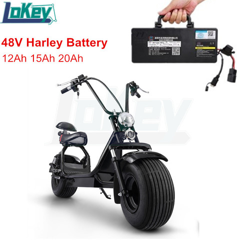 Batterie lithium-ion 48V, 12/15/20ah, pour scooter électrique fatbike X6, X7, X8, avec chargeur rapide ► Photo 1/5