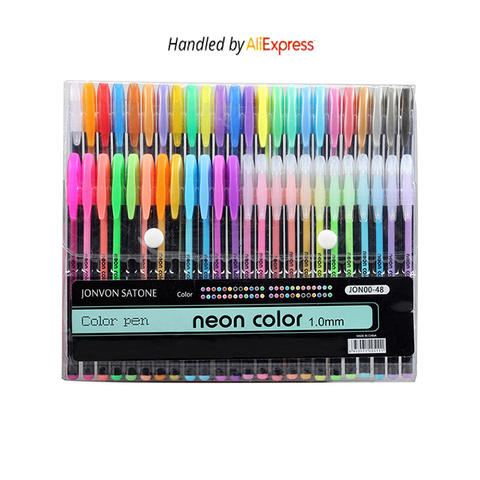 48 couleurs croquis stylo marqueur peinture dessin papeterie couleur brosse stylo kawaii Art marqueurs papeterie artisanat brosse stylos ensemble Cadeau ► Photo 1/6