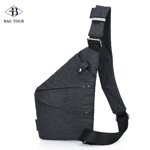 Sac de poitrine ultraléger, épaule droite gauche, court, urbain, décontracté, lunettes, faible coût, sacoche multifonction décente ► Photo 1/6