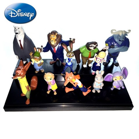 12 pièces/ensemble Disney zooopole dessin animé Action modèle poupée jouets figurines d'anime Judy Hopps Nick Wilde renard lapin enfants cadeaux de noël ► Photo 1/6