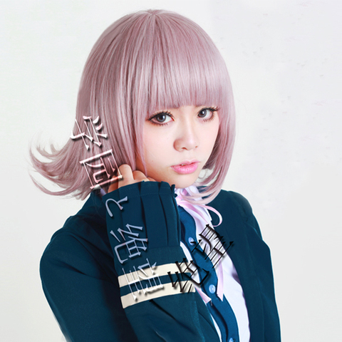 Perruque de Cosplay Anime DanganRonpa, perruque pour femmes, Costume de Cosplay, cheveux résistants à la chaleur, Dangan Ronpa Nanami ChiaKi + capuchon de perruque offert ► Photo 1/4