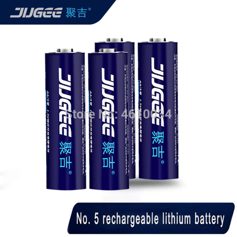 JUGEE – lot de 4 batteries lithium-polymère, rechargeables, 1.5v, 3000mwh, AA, li-polymère, li-ion, bon comme kentli, non incluses, chrger ► Photo 1/6