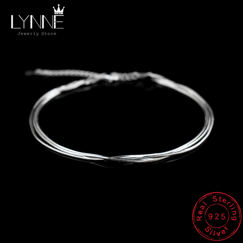 Offre spéciale Sexy plage multicouche serpent os cheville chaîne de pied 925 en argent Sterling pied Bracelet de cheville pour la mode femmes bijoux ► Photo 1/6