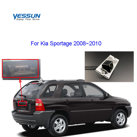 Yessun-caméra arrière de voiture | Pour Kia Sportage, 2008 2009 2010, plaque d'immatriculation de voiture, caméra arrière CCD Parking/caméra de sauvegarde ► Photo 1/6