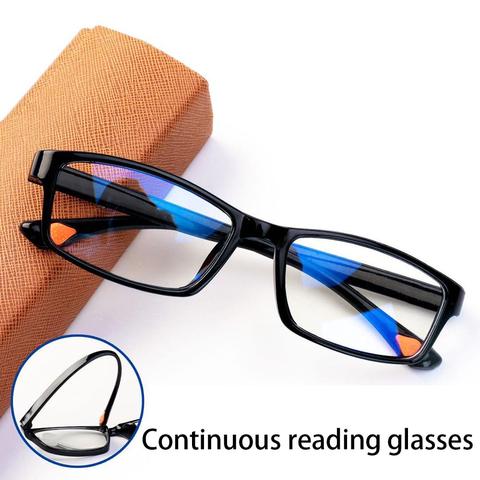 Lunettes de lecture Anti-lumière bleue pour hommes et femmes, hypermétropie, Ultra légères, pour le travail, + 1.0 à + 4.0 ► Photo 1/6