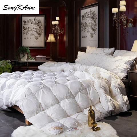 Songmaum – couette épaisse et chaude en duvet d'oie/canard blanc, housse 100% coton, avec torsion de haute qualité, pour l'hiver, 100% ► Photo 1/6