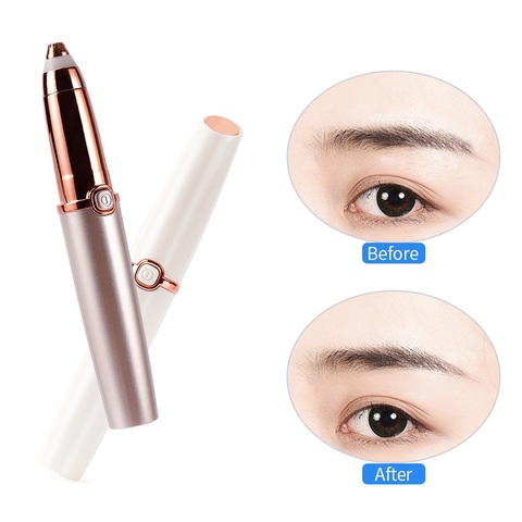 Tondeuse électrique sourcils pour femmes, Mini épilateur indolore, Portable, rasoir de sourcils stylo, pour façonner les poils ► Photo 1/6