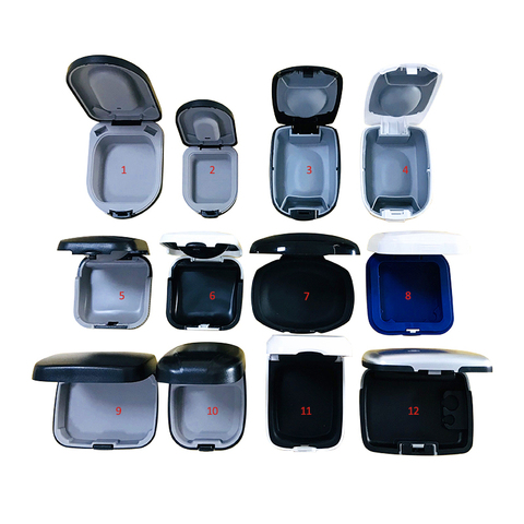 Boîte de transport pour appareils auditifs CIC BTE, matériau ABS de haute qualité, couche de silicone souple à l'intérieur des appareils auditifs portables ► Photo 1/6