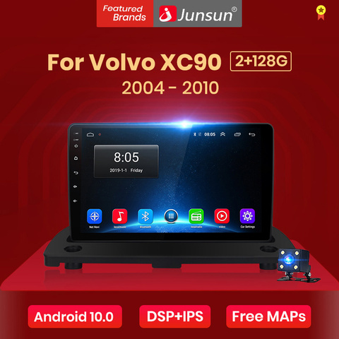 Junsun – autoradio V1, Android 10.0, 2 go/32 go, DSP, Navigation GPS, 2 din, lecteur multimédia vidéo, sans commandes au volant, pour voiture Volvo XC90 (2004 – 2014) ► Photo 1/6