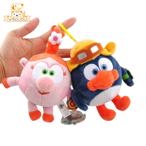 Porte-clés en peluche de dessin animé Krosh Rosa Dokko Losyash Otto Gogoriki Kikoriki, jouets en peluche doux, poupées animaux lapin, cadeaux ► Photo 1/6