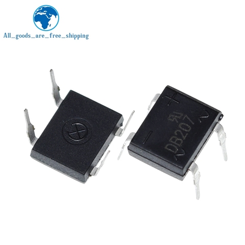 Pont de diodes redresseur, composants électroniques, DB207 DIP-4 DB207S DIP4 2A 1000V 1000v, 10 pièces/lot ► Photo 1/6