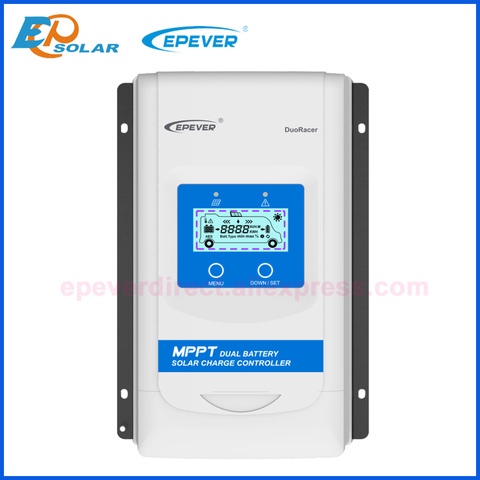 Epever-contrôleur MPPT solaire à double batterie, 12V/24V, 10A, 30A, 10A, régulateur de batterie 12V/24V avec RS485 DR3210N, DR2210N et DR1206N ► Photo 1/6