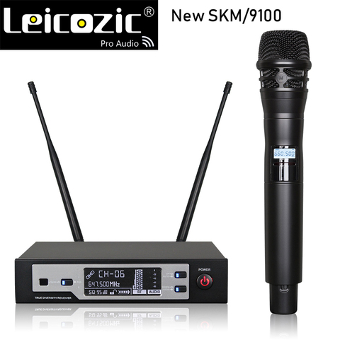 Leicozic – système de microphone portable sans fil SKM9100D, 645-664Mhz, microphone professionnel, montage en Rack, véritable diversité ► Photo 1/6