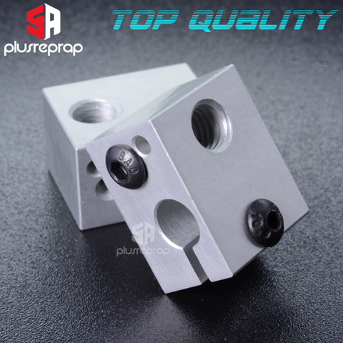 Haute qualité V6 Aluminium bloc chauffant MK8 extrémité chaude 20*16*12mm Reprap 3D imprimante Reprap métal ► Photo 1/6