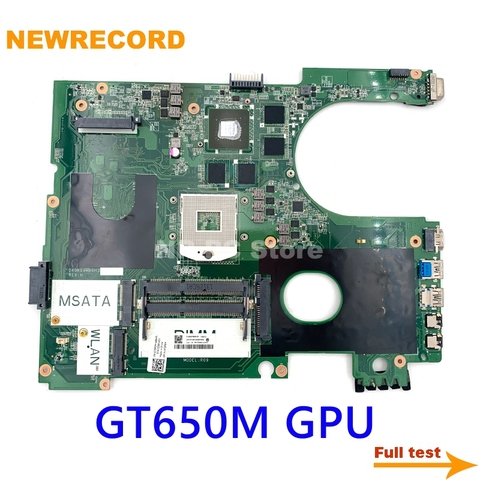 NEWRECORD pour DA0R09MB6H1 REV H CN-072P0M 072P0M pour Dell inspiron 17R 7720 carte mère d'ordinateur portable HD4000 GT650M GPU DDR3 entièrement tester ► Photo 1/6