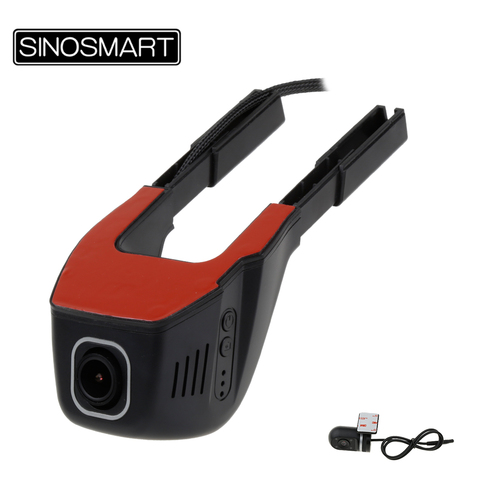 SINOSMART – DVR Wifi universel Novatek 96672, pour Volkswagen/Honda/Mazda/Mitsubishi/Opel/Hyundai/Kia, contrôle par application SONY IMX323 ► Photo 1/3