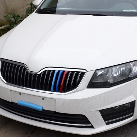 3D voiture avant Grilles garniture Sport bandes couverture pour Skoda Rapid Spaceback / Rapid ► Photo 1/6