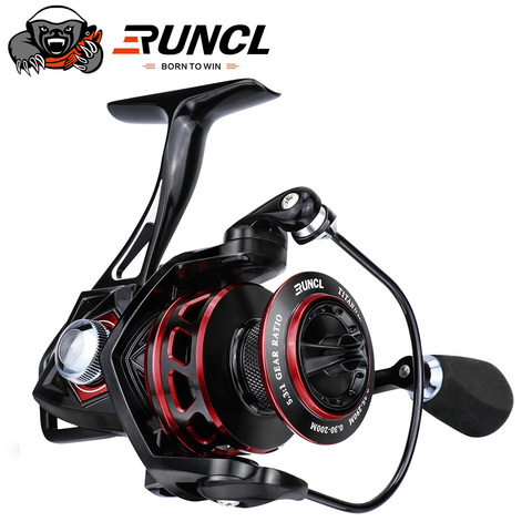 RUNCL – moulinet de pêche à tambour fixe 20KG Max Drag 5.1:1 Titan II, résistant à l'eau salée, pour bar et brochet ► Photo 1/6