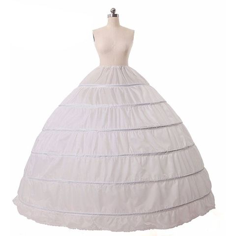 Jupe Large, 6 cerceaux, sans fil, pour robe de mariée, soutien jupon, doublure de Costume, pour femme ► Photo 1/5