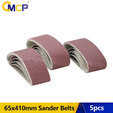 CMCP – 5 bandes abrasives pour outil de polissage 65x410mm, fixation de ponceuse, accessoire d'outil électrique ► Photo 1/6