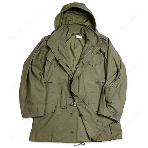 WW2 US uniforme armée militaire M65 M1965 manteau veste Cotten armée vert ► Photo 1/6