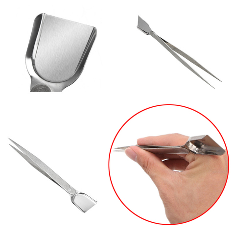 Professionnel Pince À Épiler Avec Pelles Pelles pour Gemme Perles Fendue Pierres Précieuses Spatule Diamant Clip Bijoux Pick-Up Outils ► Photo 1/6