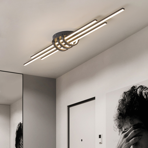 Plafonnier Led au design moderne, disponible en noir ou en blanc mat, luminaire décoratif de plafond, idéal pour une chambre à coucher, un couloir ou un salon, 90/2022 V, nouveauté 260 ► Photo 1/6