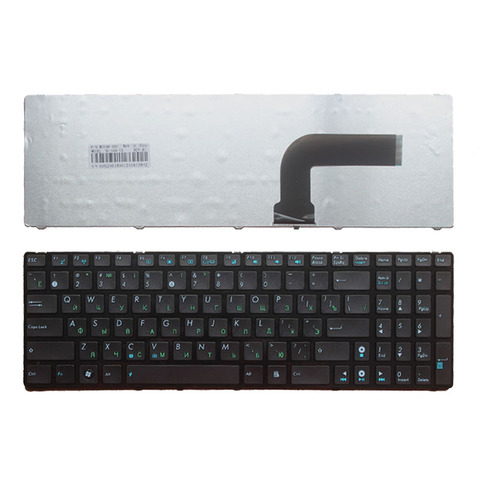 Clavier russe pour ASUS X53 X54H k53 A53 N53 N60 N61 N71 N73S N73J P52F P53S X53S A52J X55V X54HR X54C RU avec bordure noire ► Photo 1/3