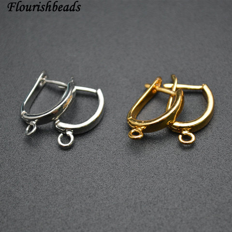 Boucles d'oreilles en métal antirouille sans nickel, crochets pour bijoux, de couleur unie, 50 pièces par Lot ► Photo 1/6