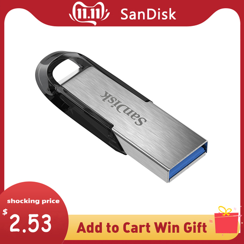 SanDisk – Clé USB 3.0 Ultra Flair CZ73, 16 Go/32 Go/64 Go/128 Go/256 Go, dispositif de stockage, produit original, livraison gratuite, ► Photo 1/1
