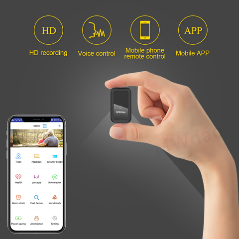 Enregistreur vocal contrôle d'application mini enregistrement dictaphone micro espion invisible audio son numérique professionnel localisateur secret GPS marque xixi espion ► Photo 1/6