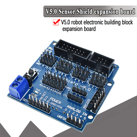 Carte d'extension de bouclier de capteur V5.0, blocs de construction électroniques pour arduino, accessoires de robot, carte d'extension de bouclier V5 ► Photo 1/6