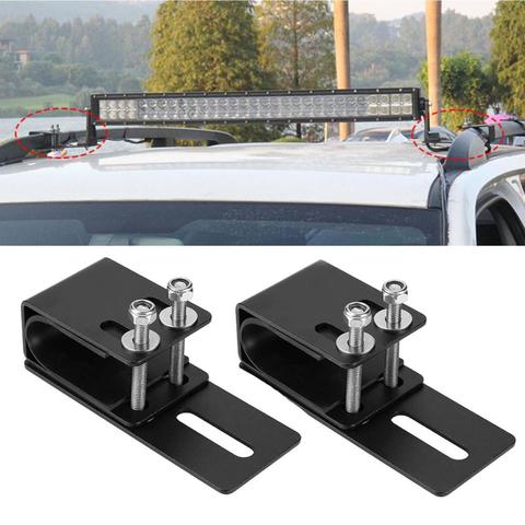 Barre lumineuse LED universelle pour voiture, 1 paire, support de montage de lampe de travail, pour véhicule tout-terrain SUV, porte-bagages ► Photo 1/6