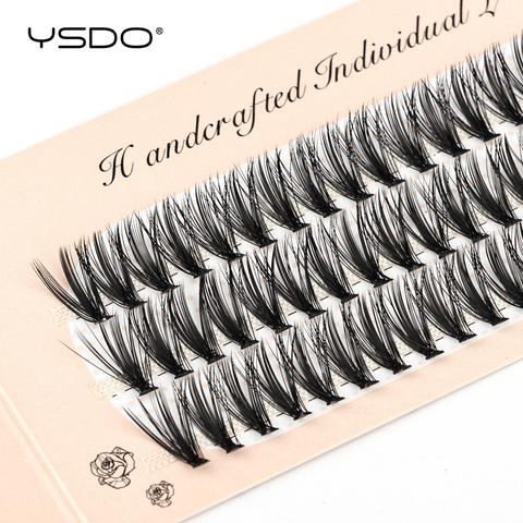 YSDO-lot de 60 extensions de cils individuels en vison, maquillage des yeux, grappes, 10/20/30d, épais ► Photo 1/6